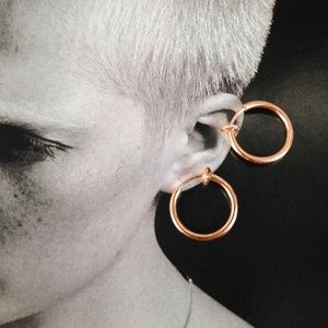 2 Clip On Rings • Rose Gold tone 13mm